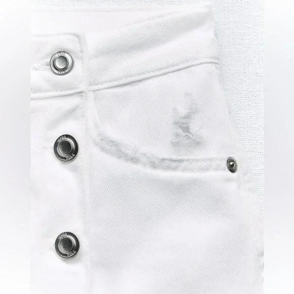 ZARA Z1975 WRAP DENIM SKORT - Picture 2 of 3